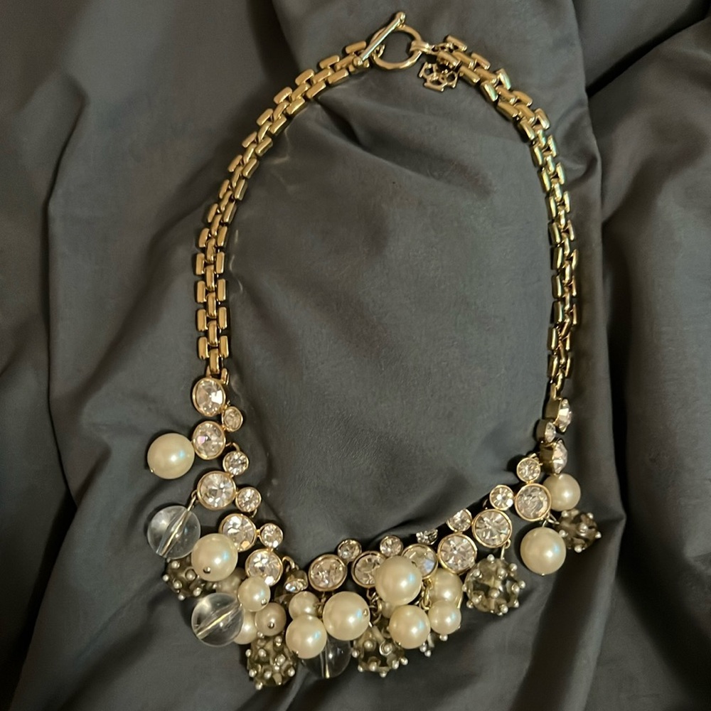 Gold and silver statement necklace